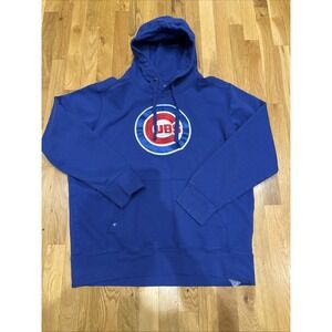 Chicago Cubs Blue ANTIGUA Giant PATCHED Hoodie Sweatshirt SZ XL - Cool‎